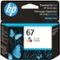 HP - 67 Standard Capacity Ink Cartridge - Tri-Color-Front_Standard 
