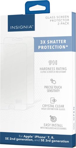 Insignia™ Tempered Glass Screen Protector for Apple iPhone 6, 6S, 7, 8 and iPhone SE 2nd (2020) and 3rd (2022) Generation - Clear HOW TO BUY
