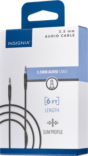 Insignia™ 6' 3.5mm Audio Cable - Black GLOBAL SHIPPING