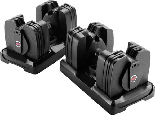 Bowflex - SelectTech 560 Adjustable Dumbbells - Black-Front_Standard 