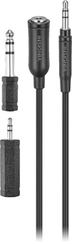 Insignia™ - 12' Headphone Extension Kit & Adapters - Black