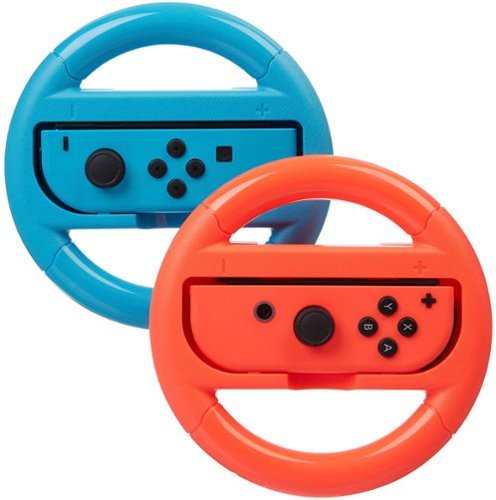Rocketfish™ Joy-Con Racing Wheel Two Pack For Nintendo Switch & Switch OLED - Red/Blue WORLDWIDE DELIVERY