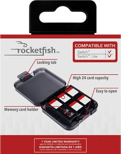 Rocketfish™ Universal Game Vault Case For Nintendo Switch, Switch OLED & Switch Lite - Smoke Black WORLDWIDE DELIVERY