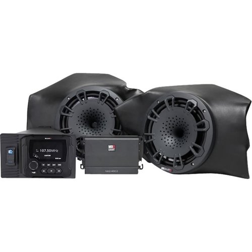 MB Quart - Polaris RZR (2014-current) 2 Speaker 400W Stage 2 Audio System - Black
