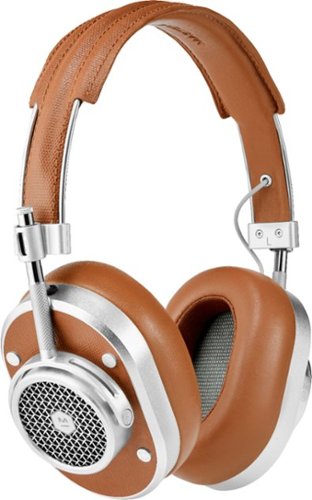 Master & Dynamic - MH40 Wireless Over-the-Ear Headphones - Silver/Brown-Front_Standard 