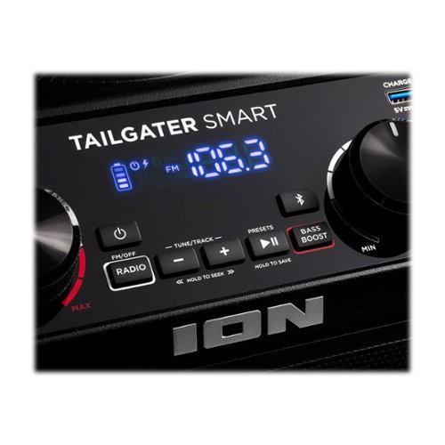 ION Audio Tailgater Smart - High Power Rechargeable Speaker for Amazon Echo Dot - Black WORLDWIDE DELIVERY