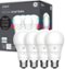 C by GE - A19 Bluetooth Smart LED Light Bulb (4-Pack) - Multicolor-Front_Standard