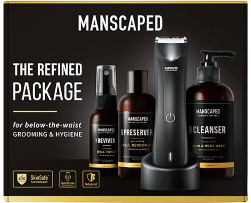 Manscaped The Refined Package 3.0 Rechargeable Wet/Dry Hair Trimmer - Black WORLDWIDE DELIVERY