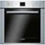 Front. Bosch - 500 Series 24" Built-In Single Electric Convection Wall Oven - Stainless steel.