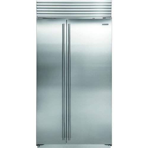 Sub-Zero - Classic 23.7 Cu. Ft. Side-by-Side Built-In Refrigerator with Internal Dispenser - Stainless steel