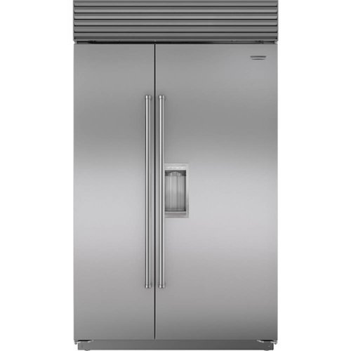 Sub-Zero - Classic 28.4 Cu. Ft. Side-by-Side Built-In Refrigerator with External Dispenser - Stainless steel