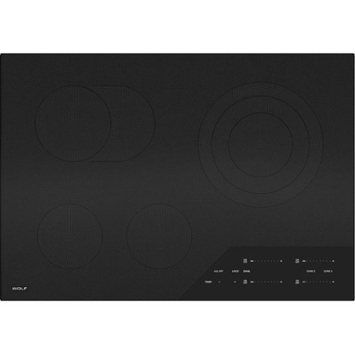 

Wolf - Contemporary 30" Built-In Electric Cooktop with 4 Burners and Control Lock - Black