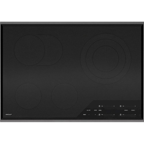 

Wolf - Transitional 30" Built-In Electric Cooktop with 4 Burners and Control Lock - Black