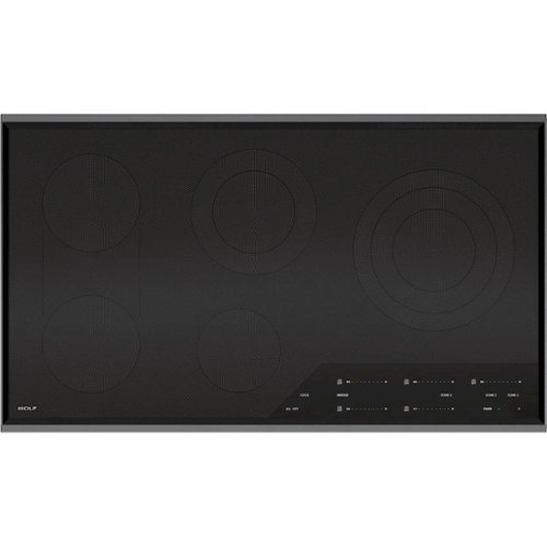 

Wolf - Transitional 36" Built-In Electric Cooktop with 5 Burners and Control Lock - Black