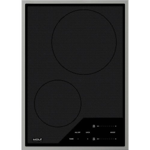 

Wolf - Transitional 15" Built-In Electric Induction Cooktop with 2 Burners and Control Lock - Black