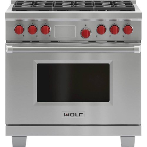 Wolf - 3.5 Cu. Ft. Freestanding Dual Fuel Convection Range with Self-Cleaning