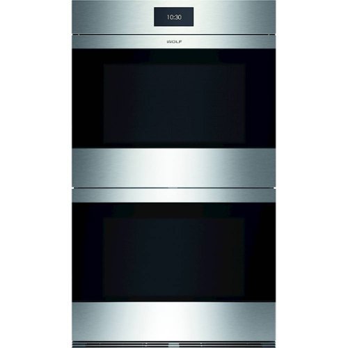 Wolf - M Series Contemporary 30" Built-In Double Electric Convection Wall Oven - Stainless steel