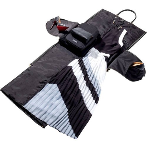 Hook Albert Women s Leather Garment Bag Navy International Shipping