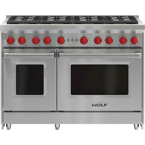 Wolf - 4.5 Cu. Ft. Freestanding Double Oven Gas Convection Range