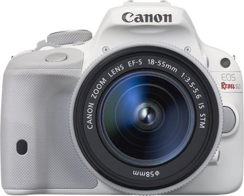  Canon - EOS Rebel SL1 DSLR Camera with EF-S 18-55mm f/3.5-5.6 IS Zoom Lens - White