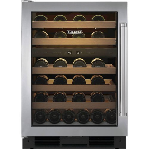 Sub-Zero - 46-Bottle Built-In Dual Zone Wine Cooler-Front_Standard 