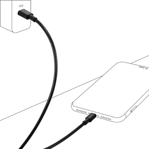 Dynex™ 3' Lightning to USB-C Charge-and-Sync Cable - Black WHERE TO BUY