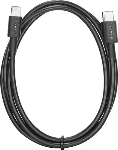 Dynex™ 3' Lightning to USB-C Charge-and-Sync Cable - Black WORLDWIDE DELIVERY
