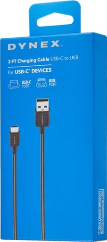 Dynex™ 3' USB-C to USB-A Charge-and-Sync Cable - Black GLOBAL SHIPPING