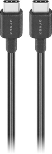 Dynex™ - 3' USB-C to USB-C Charge-and-Sync Cable​ - Black