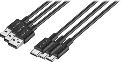 Dynex™ 3' USB-C to USB-A Charge-and-Sync Cable (3-Pack) - Black WORLDWIDE DELIVERY