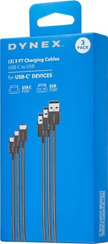 Dynex™ 3' USB-C to USB-A Charge-and-Sync Cable (3-Pack) - Black WHERE TO BUY