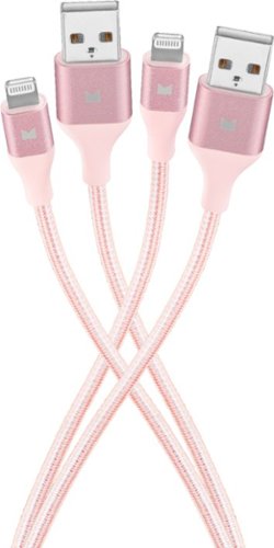 Modal™ - 4' Lightning to USB Charge-and-Sync Cable (2 Pack) - Pink/Peach