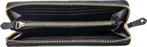 Hook & Albert Zip-Around Wallet - Black GLOBAL SHIPPING