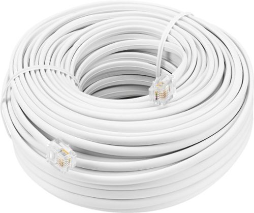 Insignia™ 100' Landline Phone Cord - White WORLDWIDE DELIVERY