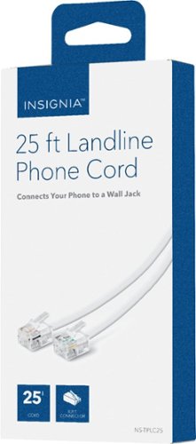 Insignia™ 25' Landline Phone Cord - White WHERE TO BUY