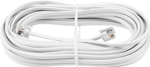 Insignia™ 25' Landline Phone Cord - White WORLDWIDE DELIVERY