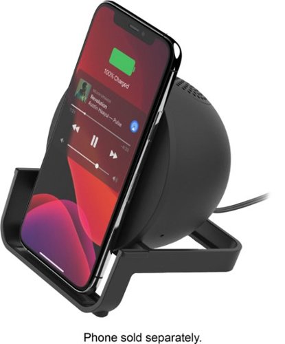 Belkin  10W Wireless and Bluetooth Speaker Stand - Black GLOBAL SHIPPING