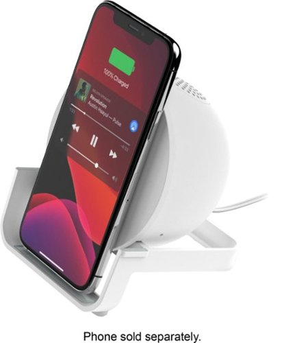 Belkin 10W Wireless and Bluetooth Speaker Stand - White GLOBAL SHIPPING