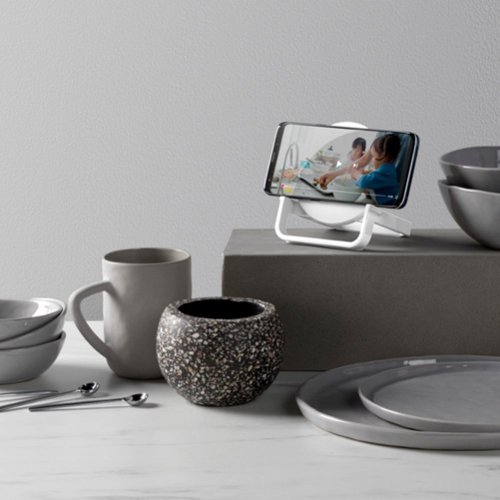 Belkin 10W Wireless and Bluetooth Speaker Stand - White SHOP ONLINE