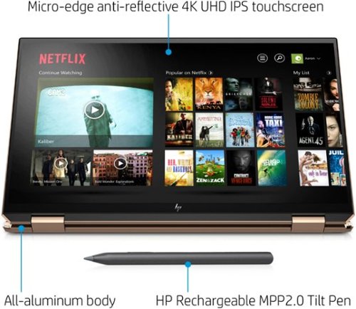 HP Spectre x360 2-in-1 15.6 4K Ultra HD Touch-Screen Laptop - Intel Core i7 - 16GB Memory - GeForce MX330 - 512GB SSD - Nightfall Black BUY IN EUROPE
