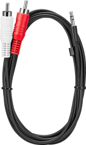 Insignia™ 6' 3.5 mm to Stereo Audio RCA Cable - Black SHOP ONLINE