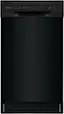 Front. Frigidaire - Frigidaire 18" Compact Front Control Built-In Dishwasher with Stainless Steel Tub, 52 dba - Black.