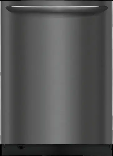 Front. Frigidaire - Gallery 24" Top Control Built-In Dishwasher with Stainless Steel Tub, 49 dba - black.