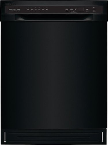 Frigidaire - 24" Compact Front Control Built-In Dishwasher with Stainless Steel Tub, 52 dBA - Black