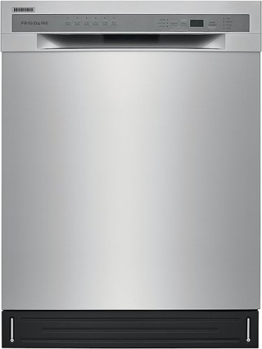 Frigidaire - 24" Compact Front Control Built-In Dishwasher with Stainless Steel Tub, 52 dBA - Stainless steel