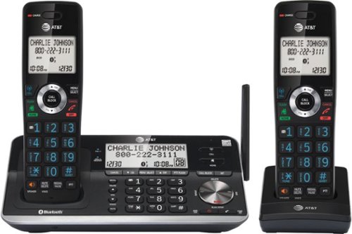 AT&T 2 Handset Connect to Cell Answering System with Unsurpassed Range - Black WORLDWIDE DELIVERY