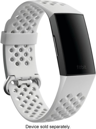 Fitbit Sport Band Silicone Small Watch Strap for Fitbit Charge 4 - Frost White WORLDWIDE DELIVERY