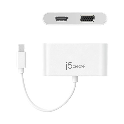 j5create Mini DisplayPort to HDMI/ VGA Adapter - White WORLDWIDE DELIVERY