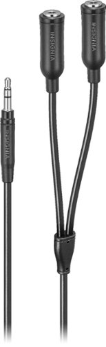 Insignia™ - 3.5mm Headphone Splitter - Black