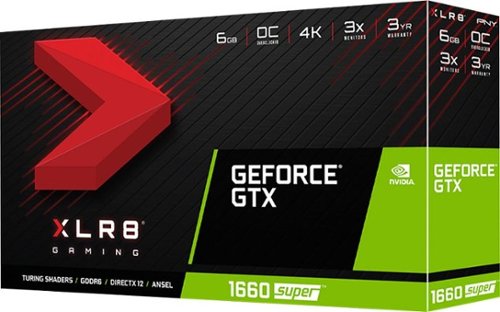 PNY XLR8 Gaming Single Fan NVIDIA GeForce GTX 1660 SUPER Overclocked Edition 6GB GDDR6 PCI Express 3.0 Graphics Card - Black BUY ONLINE